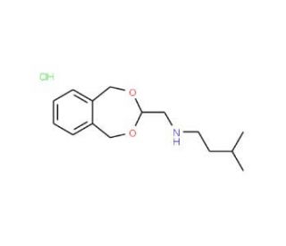 (5,9-Dihydro-6,8-dioxa-benzocyclohepten-7-yl-methyl)-(3-methyl-butyl)-amine hydrochloride - chemical structure image