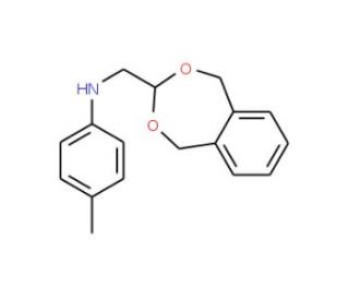 (5,9-Dihydro-6,8-dioxa-benzocyclohepten-7-yl-methyl)-p-tolyl-amine - chemical structure image