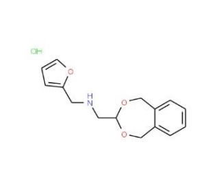 (5,9-Dihydro-6,8-dioxa-benzocyclohepten-7-ylmethyl)-furan-2-ylmethyl-amine HCl - chemical structure image