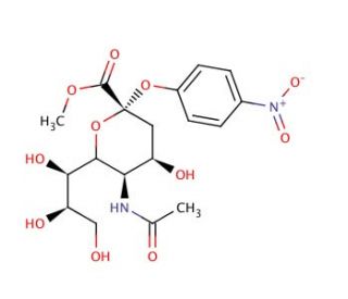 N-Acetyl-2-O-(4-nitrophenyl)-&alpha;-neuraminic Acid Methyl Ester (CAS 59694-35-8) - chemical structure image