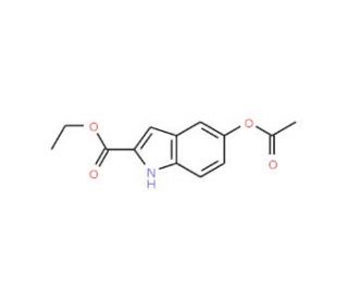5-Acetoxyindole-2-carboxylic acid ethyl ester (CAS 31720-89-5) - chemical structure image