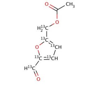 5-Acetoxymethyl-2-furaldehyde-13C6 - chemical structure image
