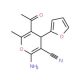 5-Acetyl-2-amino-4-(2-furanyl)-6-methyl-4H-pyran-3-carbonitrile (CAS 105263-08-9) - chemical structure image