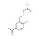 [(5-acetyl-2-methoxybenzyl)thio]acetic acid - chemical structure image