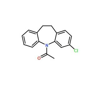 5-Acetyl-3-chloro-10,11-dihydrodibenzo[B,F]azepine (CAS 25961-11-9) - chemical structure image