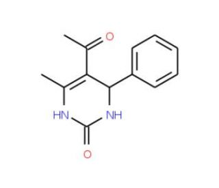 5-Acetyl-6-methyl-4-phenyl-3,4-dihydro-1H-pyrimidin-2-one (CAS 25652-50-0) - chemical structure image