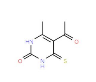 5-acetyl-6-methyl-4-thioxo-3,4-dihydropyrimidin-2(1H)-one (CAS 90151-12-5) - chemical structure image