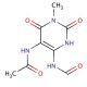 5-Acetylamino-6-formylamino-3-methyluracil (CAS 85438-96-6) - chemical structure image