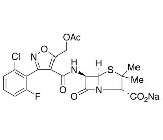 5-Acetyloxymethyl Flucloxacillin Sodium Salt - chemical structure image
