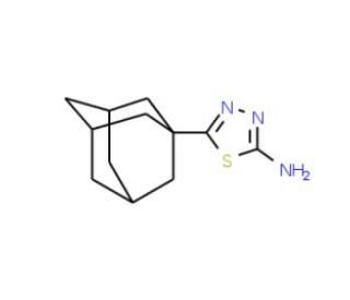 5-Adamantan-1-yl-[1,3,4]thiadiazol-2-ylamine (CAS 26526-57-8) - chemical structure image