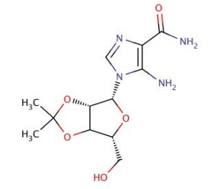 5-Amino-1-(2,3-O-isopropylidene-&beta;-D-ribofuranosyl)-1H-imidazole-4-carboxamide - chemical structure image