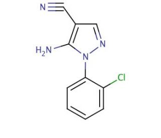5-Amino-1-(2-chlorophenyl)-1H-pyrazole-4-carbonitrile (CAS 64096-89-5) - chemical structure image