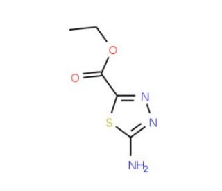 5-Amino-1,3,4-thiadiazole-2-carboxylic acid ethyl ester (CAS 64837-53-2) - chemical structure image