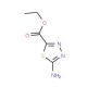 5-Amino-1,3,4-thiadiazole-2-carboxylic acid ethyl ester (CAS 64837-53-2) - chemical structure image