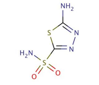 5-Amino-1,3,4-thiadiazole-2-sulfonamide (CAS 14949-00-9) - chemical structure image