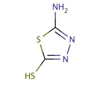 5-Amino-1,3,4-thiadiazole-2-thiol (CAS 2349-67-9) - chemical structure image