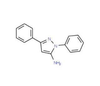 5-Amino-1,3-diphenyl-1H-pyrazole (CAS 5356-71-8) - chemical structure image