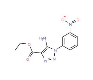 5-Amino-1-(3-nitro-phenyl)-1H-[1,2,3]triazole-4-carboxylic acid ethyl ester - chemical structure image