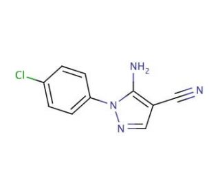 5-Amino-1-(4-chlorophenyl)-1H-pyrazole-4-carbonitrile (CAS 51516-67-7) - chemical structure image
