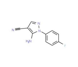 5-amino-1-(4-fluorophenyl)-1H-pyrazole-4-carbonitrile (CAS 51516-70-2) - chemical structure image