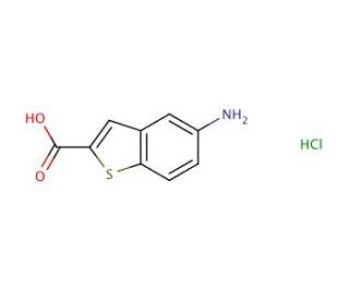 5-amino-1-benzothiophene-2-carboxylic acid hydrochloride (CAS 98589-46-9 (non-salt)) - chemical structure image