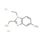 (5-Amino-1-ethyl-1H-benzoimidazol-2-yl)-methanol dihydrochloride - chemical structure image