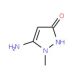 5-amino-1-methyl-1,2-dihydro-3H-pyrazol-3-one (CAS 54167-77-0) - chemical structure image