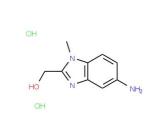 (5-Amino-1-methyl-1H-benzoimidazol-2-yl)-methanol dihydrochloride - chemical structure image