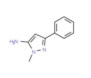 5-Amino-1-methyl-3-phenyl-1H-pyrazole (CAS 10199-50-5) - chemical structure image