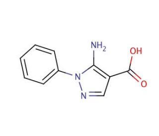 5-Amino-1-phenyl-1H-pyrazole-4-carboxylic acid (CAS 51649-80-0) - chemical structure image
