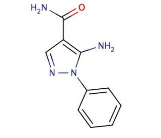 5-Amino-1-phenylpyrazole-4-carboxamide (CAS 50427-77-5) - chemical structure image