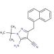 5-Amino-1-tert-butyl-3-(1′-naphthylmethyl)-4-cyanopyrazole (CAS 221243-77-2) - chemical structure image