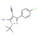 5-Amino-1-(tert-butyl)-3-(4-chlorophenyl)-1H-pyrazole-4-carbonitrile (CAS 180903-14-4) - chemical structure image