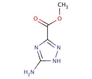 5-Amino-1H-[1,2,4]-triazole-3-carboxylic acid methyl ester (CAS 3641-14-3) - chemical structure image