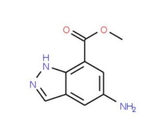 5-Amino-1H-indazole-7-carboxylic acid methyl ester (CAS 885272-08-2) - chemical structure image