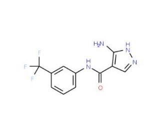 5-Amino-1H-pyrazole-4-carboxylic acid(3-trifluoromethyl-phenyl)-amide - chemical structure image
