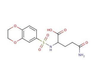 5-amino-2-[(2,3-dihydro-1,4-benzodioxin-6-ylsulfonyl)amino]-5-oxopentanoic acid - chemical structure image