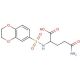 5-amino-2-[(2,3-dihydro-1,4-benzodioxin-6-ylsulfonyl)amino]-5-oxopentanoic acid - chemical structure image