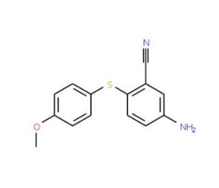 5-Amino-2-[(4-methoxyphenyl)sulfanyl]-benzenecarbonitrile - chemical structure image