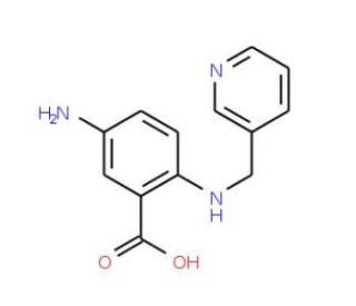 5-Amino-2-[(pyridin-3-ylmethyl)-amino]-benzoic acid (CAS 425662-35-7) - chemical structure image