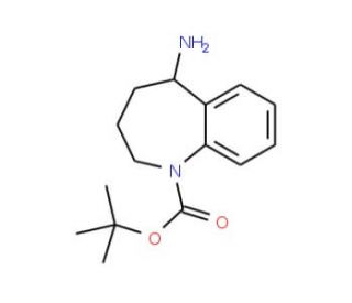 5-Amino-2,3,4,5-tetrahydro-benzo[b]azepine-1-carboxylic acid tert-butyl ester (CAS 811841-95-9) - chemical structure image