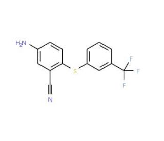5-Amino-2-{[3-(trifluoromethyl)phenyl]-sulfanyl}benzenecarbonitrile (CAS 320421-51-0) - chemical structure image