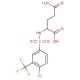 5-amino-2-({[4-chloro-3-(trifluoromethyl)phenyl]sulfonyl}amino)-5-oxopentanoic acid - chemical structure image