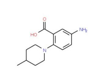 5-Amino-2-(4-methyl-piperidin-1-yl)-benzoic acid (CAS 78243-68-2) - chemical structure image