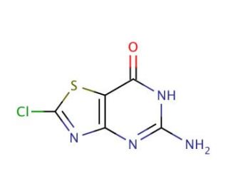 5-Amino-2-chloro-2,3-dihydrothiazolo[4,5-d]pyrimidine-7-(6H)-one (CAS 30161-95-6) - chemical structure image