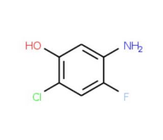 5-Amino-2-chloro-4-fluorobenzenol (CAS 84478-72-8) - chemical structure image