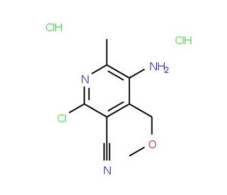 5-Amino-2-chloro-4-methoxymethyl-6-methyl-nicotinonitrile dihydrochloride - chemical structure image