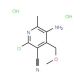 5-Amino-2-chloro-4-methoxymethyl-6-methyl-nicotinonitrile dihydrochloride - chemical structure image