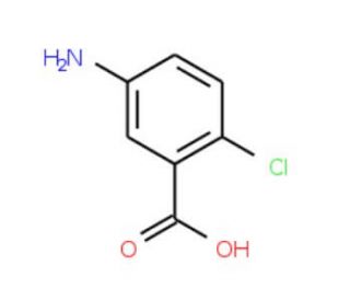 5-Amino-2-chlorobenzoic acid (CAS 89-54-3) - chemical structure image