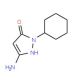 5-amino-2-cyclohexyl-1,2-dihydro-3H-pyrazol-3-one - chemical structure image